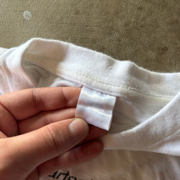 VINTAGE 80S 90S VIKING SCRIPT EURO T-SHIRT GRAPHIC OBSCURE QUOTE FIT MENS MEDIUM - Picture 5 of 6